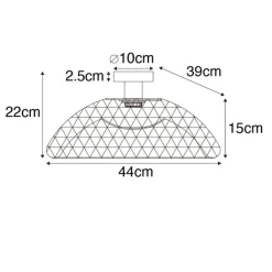 QAZQA Deckenleuchten|Wohnzimmerlampen*Moderne Deckenleuchte schwarz - Zora
