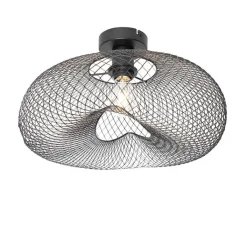 QAZQA Deckenleuchten|Wohnzimmerlampen*Moderne Deckenleuchte schwarz - Zora