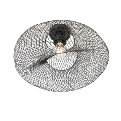 QAZQA Deckenleuchten|Wohnzimmerlampen*Moderne Deckenleuchte schwarz - Zora