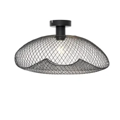 QAZQA Deckenleuchten|Wohnzimmerlampen*Moderne Deckenleuchte schwarz - Zora