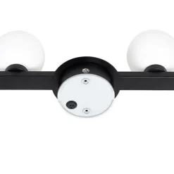 QAZQA Badezimmerlampen|Deckenleuchten Außen*Moderne Deckenleuchte schwarz IP44 4-flammig - Cederic