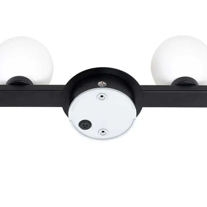 QAZQA Badezimmerlampen|Deckenleuchten Außen*Moderne Deckenleuchte schwarz IP44 4-flammig - Cederic