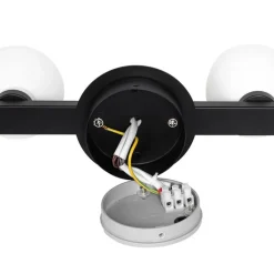 QAZQA Badezimmerlampen|Deckenleuchten Außen*Moderne Deckenleuchte schwarz IP44 4-flammig - Cederic