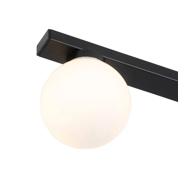 QAZQA Badezimmerlampen|Deckenleuchten Außen*Moderne Deckenleuchte schwarz IP44 4-flammig - Cederic