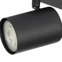 QAZQA Schlafzimmerlampen|Küchenlampen*Moderne Deckenleuchte schwarz 3-flammig verstellbar rechteckig - Jeana