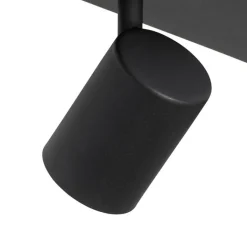 QAZQA Schlafzimmerlampen|Küchenlampen*Moderne Deckenleuchte schwarz 3-flammig verstellbar rechteckig - Jeana