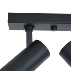 QAZQA Professional Schlafzimmerlampen|Küchenlampen*Moderne Deckenleuchte Schwarz inkl. LED Dimmbar 4-Lichter - Tate