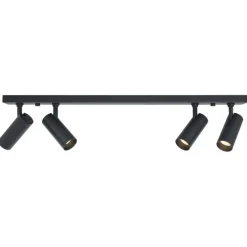 QAZQA Professional Schlafzimmerlampen|Küchenlampen*Moderne Deckenleuchte Schwarz inkl. LED Dimmbar 4-Lichter - Tate