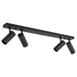 QAZQA Professional Schlafzimmerlampen|Küchenlampen*Moderne Deckenleuchte Schwarz inkl. LED Dimmbar 4-Lichter - Tate