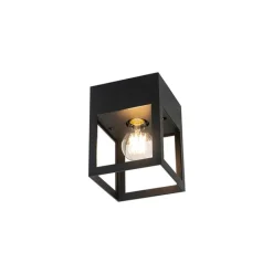 QAZQA Schlafzimmerlampen|Küchenlampen*Moderne Deckenleuchte Schwarz Würfel - Cela