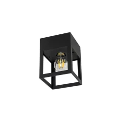 QAZQA Schlafzimmerlampen|Küchenlampen*Moderne Deckenleuchte Schwarz Würfel - Cela