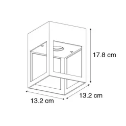 QAZQA Schlafzimmerlampen|Küchenlampen*Moderne Deckenleuchte Schwarz Würfel - Cela