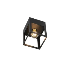 QAZQA Schlafzimmerlampen|Küchenlampen*Moderne Deckenleuchte Schwarz Würfel - Cela