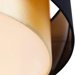 QAZQA Deckenleuchten|Wohnzimmerlampen*Moderne Deckenleuchte schwarz mit gold 50 cm 3-flammig - Drum Duo