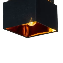 QAZQA Deckenleuchten|Wohnzimmerlampen*Moderne Deckenleuchte schwarz mit Gold - VT 1