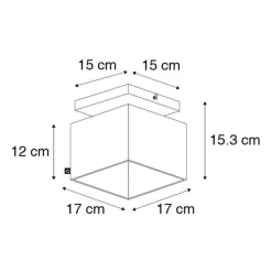 QAZQA Deckenleuchten|Wohnzimmerlampen*Moderne Deckenleuchte schwarz mit Gold - VT 1