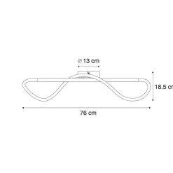 QAZQA Led-Deckenleuchten|Deckenleuchten*Moderne Deckenleuchte Schwarz inkl. LED 3-Stufen Dimmbar - Keri