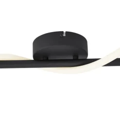 QAZQA Led-Deckenleuchten|Deckenleuchten*Moderne Deckenleuchte Schwarz inkl. LED 3-Stufen Dimmbar - Keri