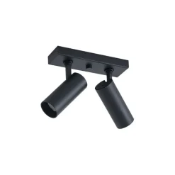 QAZQA Professional Led-Deckenleuchten|Deckenleuchten*Moderne Deckenleuchte Schwarz inkl. LED Dimmbar 2-flammig - Tate