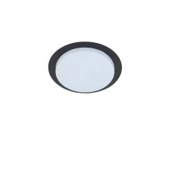 QAZQA Gartenbeleuchtung|Badezimmerlampen*Moderne Deckenleuchte schwarz rund inkl. LED IP44 - Lys