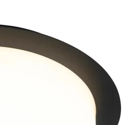 QAZQA Gartenbeleuchtung|Badezimmerlampen*Moderne Deckenleuchte schwarz rund inkl. LED IP44 - Lys
