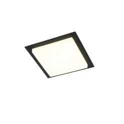 QAZQA Gartenbeleuchtung|Badezimmerlampen*Moderne Deckenleuchte schwarzes Quadrat inkl. LED IP44 - Lys