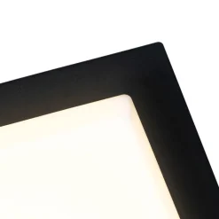 QAZQA Gartenbeleuchtung|Badezimmerlampen*Moderne Deckenleuchte schwarzes Quadrat inkl. LED IP44 - Lys