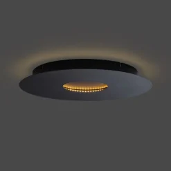 QAZQA Led-Deckenleuchten|Deckenleuchten*Moderne Deckenleuchte Schwarz 40cm inkl. LED 3-Stufen Dimmbar - Morning