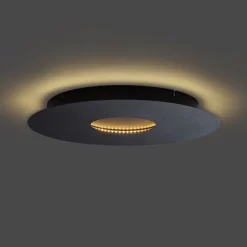 QAZQA Led-Deckenleuchten|Deckenleuchten*Moderne Deckenleuchte Schwarz 40cm inkl. LED 3-Stufen Dimmbar - Morning