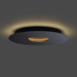 QAZQA Led-Deckenleuchten|Deckenleuchten*Moderne Deckenleuchte Schwarz 40cm inkl. LED 3-Stufen Dimmbar - Morning