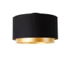 QAZQA Deckenleuchten|Wohnzimmerlampen*Moderne Deckenleuchte schwarz mit goldenem 47 cm Duo-Schirm - Combi