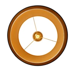 QAZQA Deckenleuchten|Wohnzimmerlampen*Moderne Deckenleuchte schwarz mit goldenem 47 cm Duo-Schirm - Combi