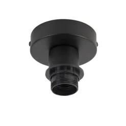 QAZQA Deckenleuchten|Wohnzimmerlampen*Moderne Deckenleuchte schwarz mit goldenem 47 cm Duo-Schirm - Combi