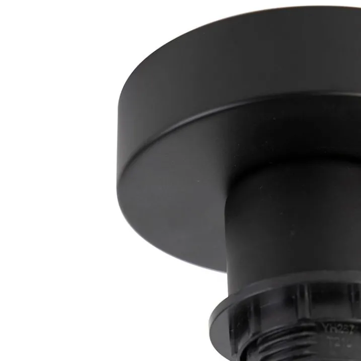 QAZQA Deckenleuchten|Wohnzimmerlampen*Moderne Deckenleuchte schwarz mit goldenem 47 cm Duo-Schirm - Combi