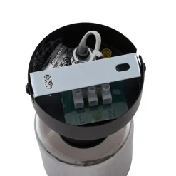 QAZQA Deckenstrahler|Aufbaustrahler*Moderne Deckenleuchte Schwarz mit rundem Rauchglas - Cilin