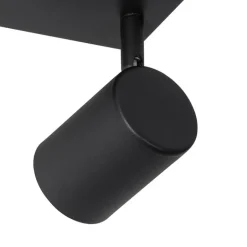 QAZQA Schlafzimmerlampen|Küchenlampen*Moderne Deckenleuchte schwarz 2-flammig Verstellbar Rechteckig - Jeana