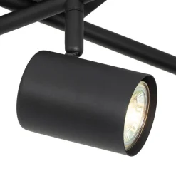 QAZQA Deckenstrahler|Aufbaustrahler*Moderne Deckenleuchte schwarz 5-flammig verstellbar quadratisch - Jeana