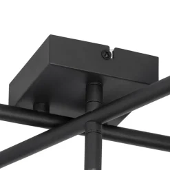 QAZQA Deckenstrahler|Aufbaustrahler*Moderne Deckenleuchte schwarz 5-flammig verstellbar quadratisch - Jeana