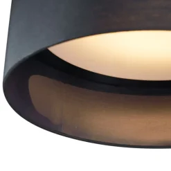 QAZQA Schlafzimmerlampen|Küchenlampen*Moderne Deckenleuchte Schwarz Transparent 40cm inkl. LED 3-Stufen Dimmbar - Sue