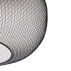QAZQA Deckenleuchten|Wohnzimmerlampen*Moderne Deckenleuchte schwarz 45 cm - Mesh Ball