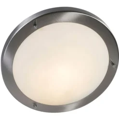 QAZQA Gartenbeleuchtung|Badezimmerlampen*Moderne Deckenleuchte Stahl IP44 - Yuma 31