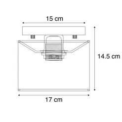 QAZQA Deckenleuchten|Wohnzimmerlampen*Moderne Deckenleuchte Stahl mit grauem Schirm - VT