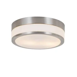 QAZQA Gartenbeleuchtung|Badezimmerlampen*Moderne Deckenleuchte Stahl 28 cm IP44 - Flavi