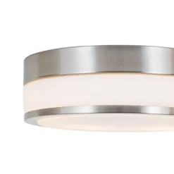 QAZQA Gartenbeleuchtung|Badezimmerlampen*Moderne Deckenleuchte Stahl 28 cm IP44 - Flavi