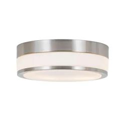 QAZQA Gartenbeleuchtung|Badezimmerlampen*Moderne Deckenleuchte Stahl 28 cm IP44 - Flavi