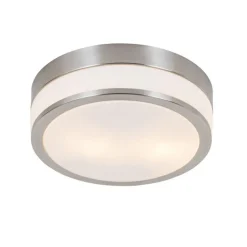 QAZQA Gartenbeleuchtung|Badezimmerlampen*Moderne Deckenleuchte Stahl 28 cm IP44 - Flavi