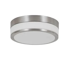 QAZQA Gartenbeleuchtung|Badezimmerlampen*Moderne Deckenleuchte Stahl 28 cm IP44 - Flavi