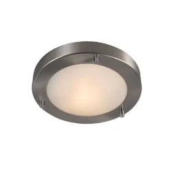 QAZQA Gartenbeleuchtung|Badezimmerlampen*Moderne Deckenleuchte Stahl IP44 - Yuma 18