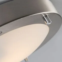 QAZQA Gartenbeleuchtung|Badezimmerlampen*Moderne Deckenleuchte Stahl IP44 - Yuma 18