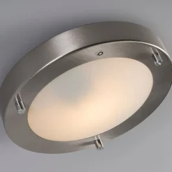 QAZQA Gartenbeleuchtung|Badezimmerlampen*Moderne Deckenleuchte Stahl IP44 - Yuma 18